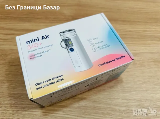 Нов Преносим Инхалатор Mini Air 360+ Mesh за Възрастни и Деца с 2 Маски, снимка 6 - Други - 47581769