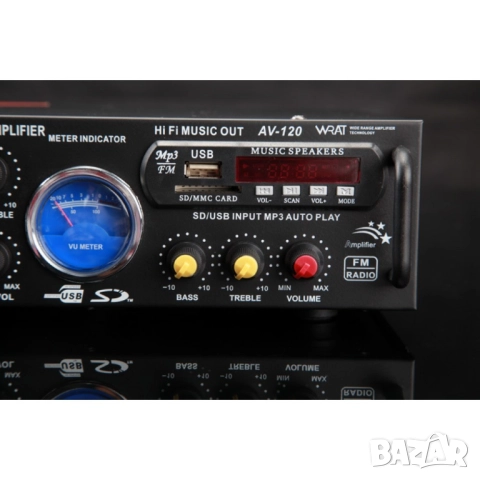 2х500W Аудио усилвател / Домашен усилвател / Караоке, Модел: AV-339A, снимка 3 - Караоке - 15093003