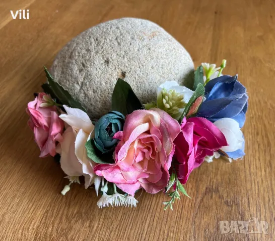 Аксесоар за коса, диадема с цветя, снимка 10 - Аксесоари за коса - 47800216