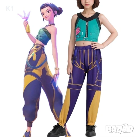Детски костюм K-Pop Demon hunters, Кей Поп carnival costume Zoe Зоуи, снимка 2 - Други - 53044021