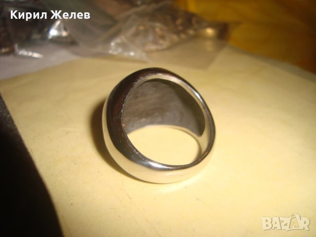 КАПИТАНСКИ СТОМАНЕН ПРЪСТЕН с ОРНАМЕНТИРАНА КОТВА НОВ НЕРЪЖДАЕМ 25013, снимка 4 - Пръстени - 34481406