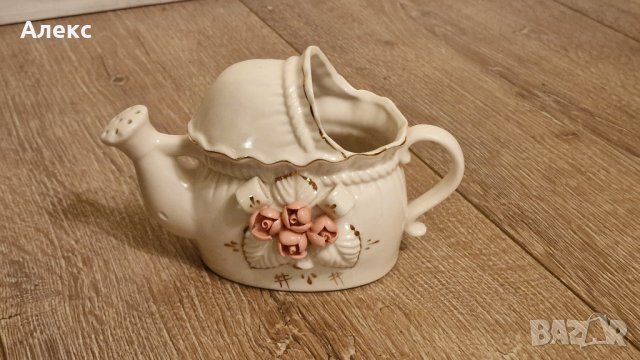 Порцеланова лейка, вазичка в стил шаби шик., снимка 7 - Аксесоари за кухня - 39480818
