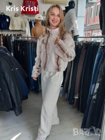 Пухкаво яке - бяло, снимка 2 - Якета - 52102498
