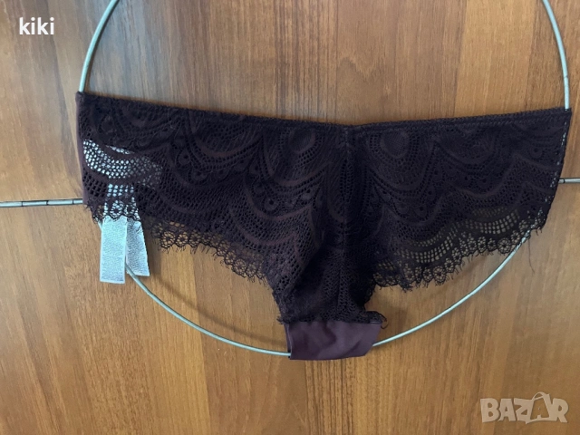 Xs-s Дамска дантелена бикина бордо 