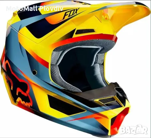 Каска Fox V1 Motif MX Helmet, снимка 6 - Аксесоари и консумативи - 49180354