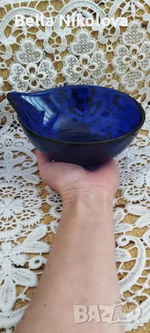 Синя купичка за ядки, снимка 2 - Чинии - 49728757