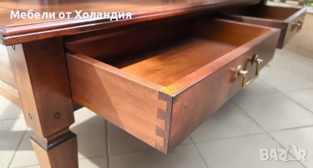 Холна маса от масив с чекмеджета, снимка 9 - Маси - 55976233