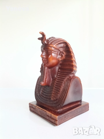 Тутанкамон , статуетка - глава на египетския фараон . , снимка 6 - Статуетки - 52655125