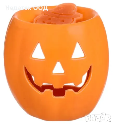 Керамична поставка за свещ, тиква, оранжево , снимка 4 - Декорация за дома - 47521407