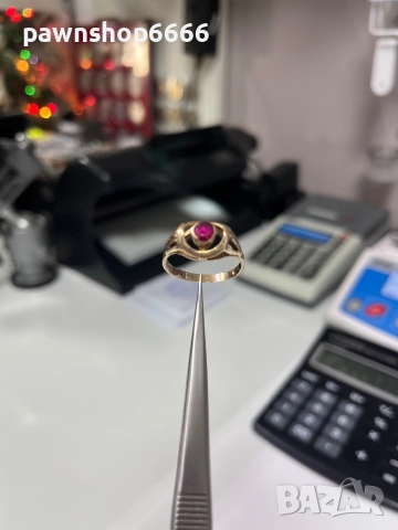 Златен пръстен 14К, снимка 6 - Пръстени - 52825055