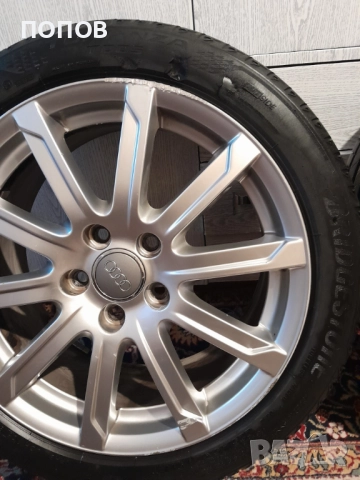 Джанти 17 Ауди 5x112 57,1 225 45 r17 Bridgestone Turanza, снимка 7 - Гуми и джанти - 52323686
