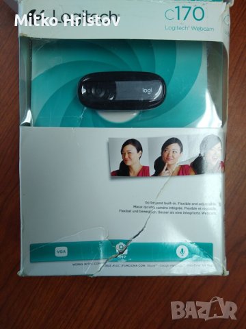 Уебкамера с микрофон - Logitech C170 (webcam), снимка 1 - HD камери - 40891805