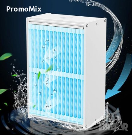 Мини въздушен охладител Air Conditioner WT-F10 3 скорости вентилатор с вода LED светлини преносим ох, снимка 6 - Вентилатори - 41942378