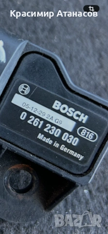 0261230030. Мап сензор за Фиат Гранде пунто. 1.2 бензин. 2006-2011г, снимка 3 - Части - 53832687