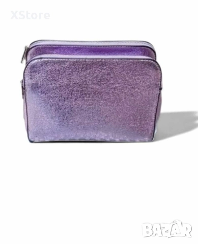 Елегантна дамска чанта за през рамо с 3 отделения с цип и дълга дръжка, снимка 3 - Чанти - 52584176