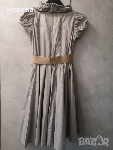 Zara Рокля M-L, бежева, клош, снимка 3 - Рокли - 42492112