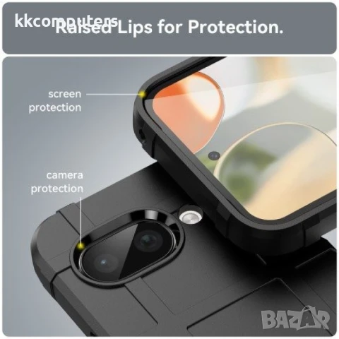 Google Pixel 9a Удароустойчив Square Grid Design Калъф и Протектор, снимка 4 - Калъфи, кейсове - 51122541