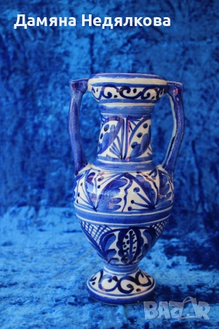 синя испанска ваза