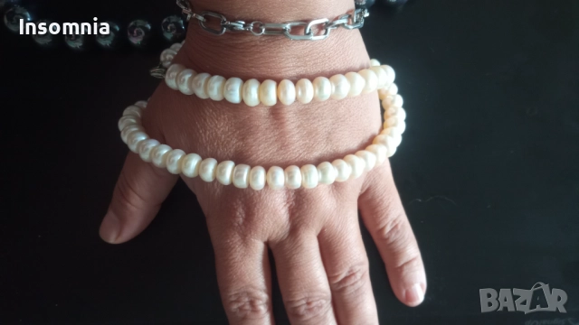 Красиви перлени колиета, снимка 3 - Колиета, медальони, синджири - 51794149