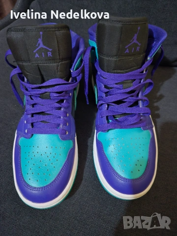 Sneakers Air Jordan 1 Mid Black Grape, снимка 2 - Маратонки - 53814466