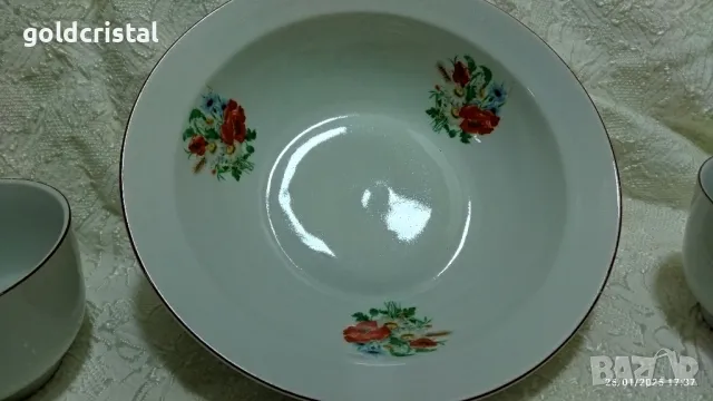 Стар български порцелан купички и купа , снимка 6 - Антикварни и старинни предмети - 48828513