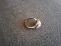 Дамски пръстен с инкрустирани цветни седефчета, снимка 1 - Пръстени - 41895924