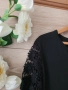 Черна туника с рязана дантела на раменете , снимка 5