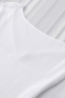Дамски блуза рипс в бяло с къси ръкави и квадратно деколте, снимка 9