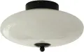 LED осветително тяло за вграждане, 12 W, бяло стъкло и черна основа, снимка 1