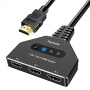 Techole 3-портов 4К HDMI сплитер, 3xHDMI(f)- HDMI(m), 3 входа-1изход, , снимка 1 - Кабели и адаптери - 36063171