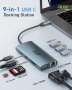 Нов 9 в 1 USB C Хъб с PD Зареждане, HDMI 4K, Ethernet Адаптер Докинг, снимка 6