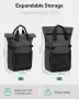 Раница Waterfly Roll Top 16-21 л, подходяща за 16 инча лаптоп, Тъмно сиво, снимка 2