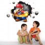 3D Супер Марио Super Mario Дупка в стена самозалепващ стикер лепенка за стена, снимка 2