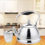 Луксозен чайник за чай с цедка, висококачесвен инокс, 1L, снимка 1 - Кани - 44642938