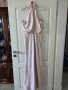 бална абитуриентска рокля парти елегантна рокля тип русалка сатен бежова натурален цвят ASOS, снимка 7