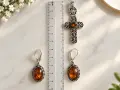 Сребро с кехлибар, снимка 4