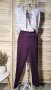 топ красива комбинация Лилав панталон с боди ЗАРА , снимка 1 - Комплекти - 41658366