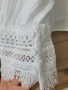 Бяла блуза памучна материя с дантела , снимка 3