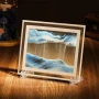 Стъклен пясъчен арт-Стояща динамична 3D картина с движещ се пясък, декорация за дома и офис, снимка 1