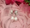 Сребърни обеци 925 естествена перла и седеф Swan Pearls, снимка 4