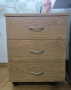 Шкаф с 3 чекмеджета на колелца, снимка 1