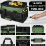 Чанта за инструменти, 40-сантиметрови тежки чанти за инструменти за мъже, 27 джоба, с широк отвор, снимка 3