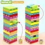 COOLJOY Дървена падаща кула за деца 3+, Игри за подреждане, снимка 2
