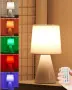 Безжима смарт настолна лампа с дистанционно, RGB и таймер, снимка 1