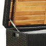 vidaXL Градинска пейка за съхранение, 120 см, полиратан, черна, снимка 9