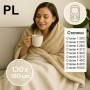 Електрическо отопляемо одеяло 130×180 см, 85W – сивобежаво, 9 степени на загряване, мек флийс, защит, снимка 2