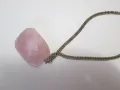 Красиво дамско колие ,голям розов кварц, снимка 4