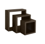 Комплект декоративни рафтове Mercado Trade, За стена, 3бр., Квадрат, Тъмнокафяви, снимка 2