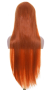 Аниме оранжева 100 см перука, снимка 3