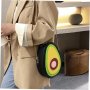 Малка чанта за през рамо Авокадо, с ципове и дръжка синджир